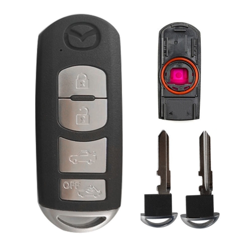 4 Buttons Smart Remote Key Shell for Mazda X-5 Summit Axela Atenza M3 M6 M2 CX-7 CX-9 With Emergency Key Blade#J