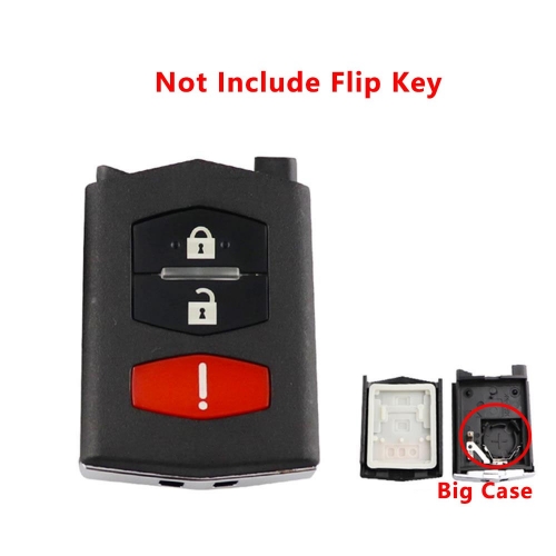 2+1 buttons Remote Key Case Fob Shell Flip Folding For Mazda 2 3 5 6 M6 MX5 CX5 CX7 CX9 RX8 Not include flip key big case