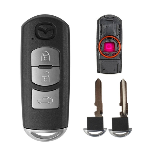 3 Buttons Smart Remote Key Shell for Mazda X-5 Summit Axela Atenza M3 M6 M2 CX-7 CX-9 With Emergency Key Blade#B
