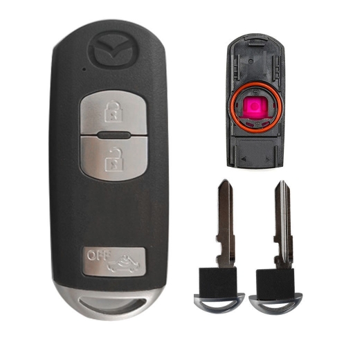 3 Buttons Smart Remote Key Shell for Mazda X-5 Summit Axela Atenza M3 M6 M2 CX-7 CX-9 With Emergency Key Blade#F