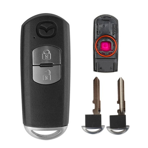 2 Buttons Smart Remote Key Shell for Mazda X-5 Summit Axela Atenza M3 M6 M2 CX-7 CX-9 With Emergency Key Blade