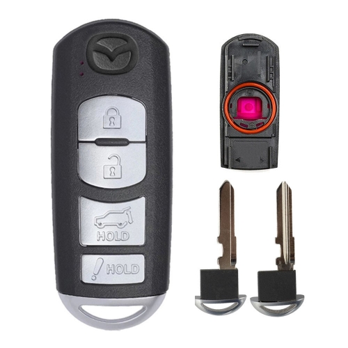 4 Buttons Smart Remote Key Shell for Mazda X-5 Summit Axela Atenza M3 M6 M2 CX-7 CX-9 With Emergency Key Blade#I