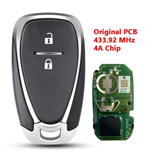 (433.92Mhz)2 Buttons ID4A Flip Remote Key For Chevrolet
