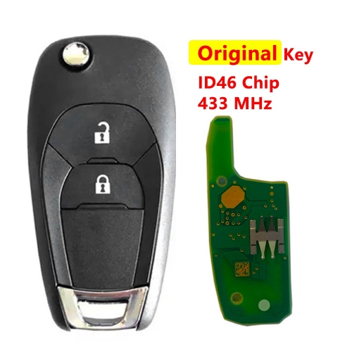(433Mhz)3 Buttons ID46 Flip Remote Key For Chevrolet
