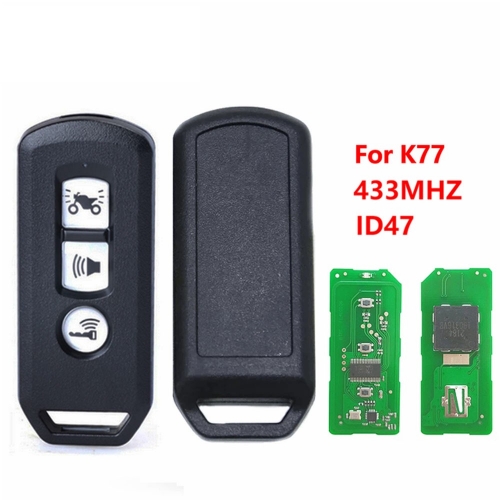 3 Buttons 433Mhz ID47 Remote Key For Honda for K77 ADV SH 150 Forza 300 125 PCX150 2018 Motorcycle Scooter