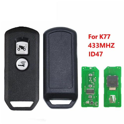 2 Buttons 433Mhz ID47 Remote Key For Honda for K77 ADV SH 150 Forza 300 125 PCX150 2018 Motorcycle Scooter