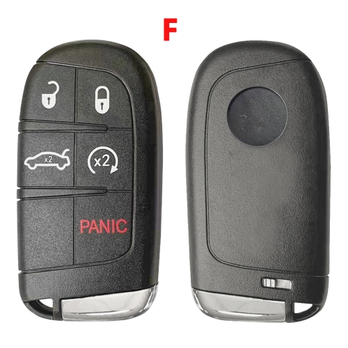 Remote Smart key shell Housing For Fiat 500 500L 500X 2016-2019 Car Key Replace 4+1 Buttons #F