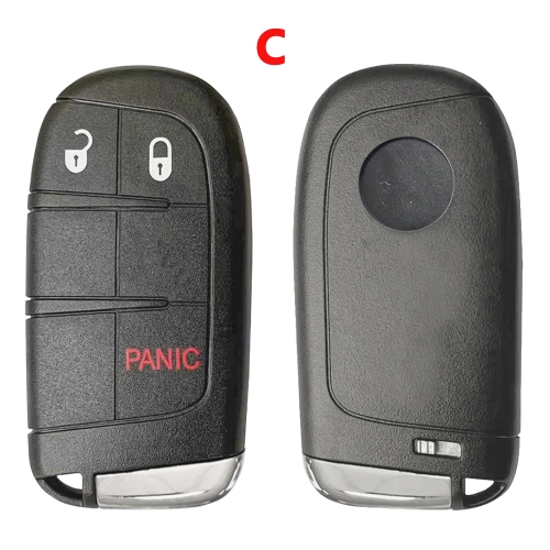 Remote Smart key shell Housing For Fiat 500 500L 500X 2016-2019 Car Key Replace 2+1 Buttons #C