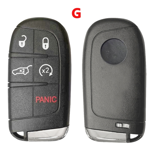 Remote Smart key shell Housing For Fiat 500 500L 500X 2016-2019 Car Key Replace 4+1 Buttons #G