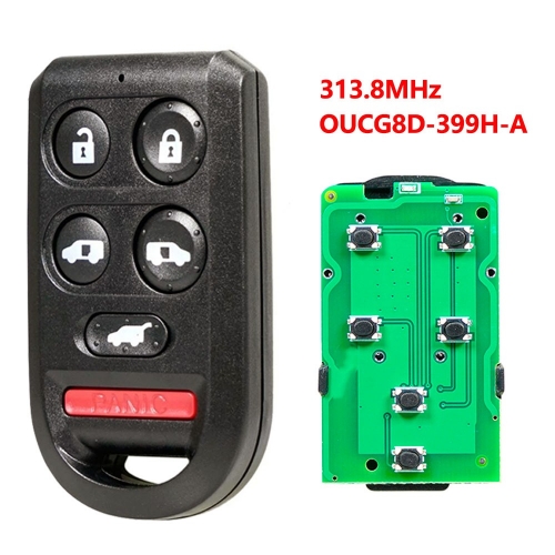 For Honda Odyssey 2005 2006 2007 2008 2009 2010 Keyless Remote Key Fob 6 Buttons ,FCC ID : OUCG8D-399H-A 313.8mhz