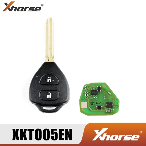 Xhorse XKTO05EN Wire Remote Key for Toyota Flat 2 Buttons Triangle English Version