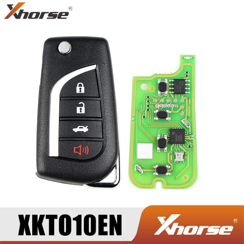 Xhorse XKTO10EN Wired Universal Remote Key for Toyota Flip 4 Buttons English Version