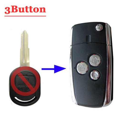 Flip Remote Case For Buick Silver Side Style