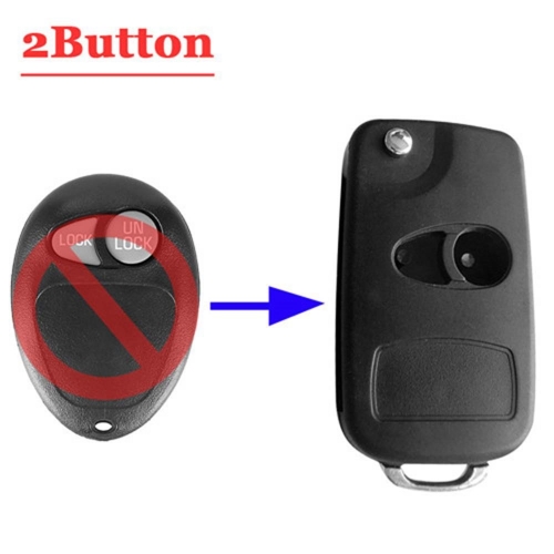 Remodeling Flip Key Case For Buick 2 Button Remote