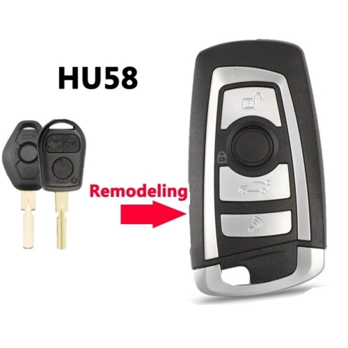 Bw  2 Button Remote key Remodeling Flip Key Shell HU58 Blade
