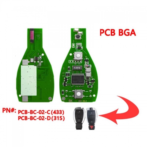 (315/433Mhz)2/2+1 Buttons Remote Key PCB Board for Benz BGA