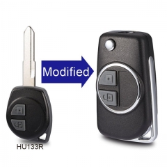 2BTN Remodeling Flip Key Shell For Suzuki Remote key HU133R Blade