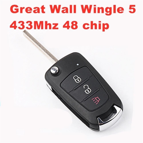 For original Great Wall Wingle 5 folding remote control car key 433Mhz 48 chip
