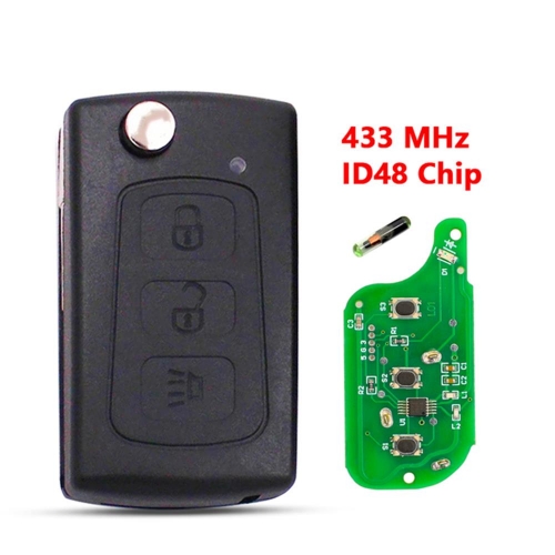 AfterMarket Remote Flip Car Key Control Gernuine Parts 433Mhz ID48 Chip For Great Wall Haval Hover H3 H5 3 Buttons