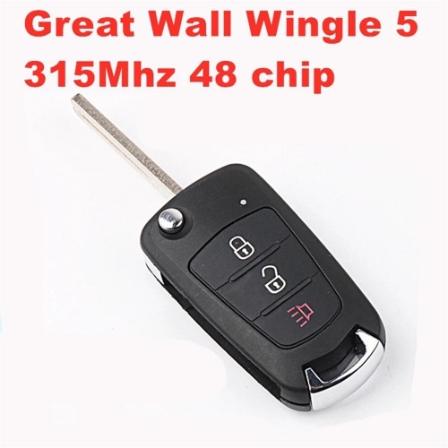 For original Great Wall Wingle 5 folding remote control car key 2+1B 315Mhz 48 chip