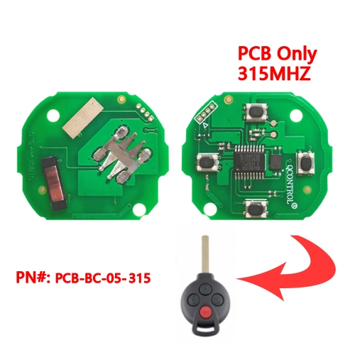 (315Mhz)3+1 Buttons Remote Key PCB Board for Benz SMART