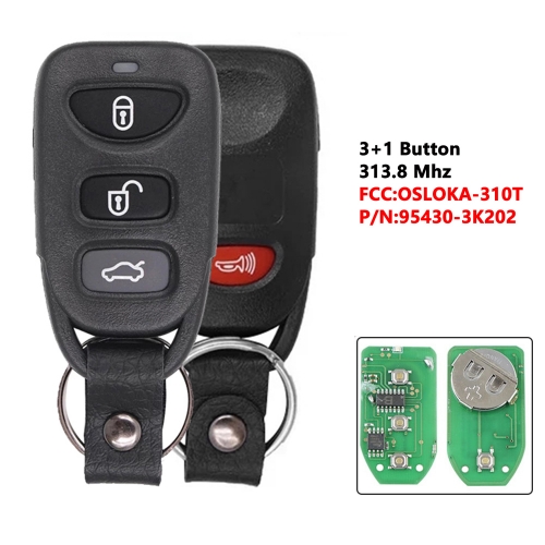 3+1 Button -311T fob key For kia  315MHZ FCC ID: OSLOKA-310T