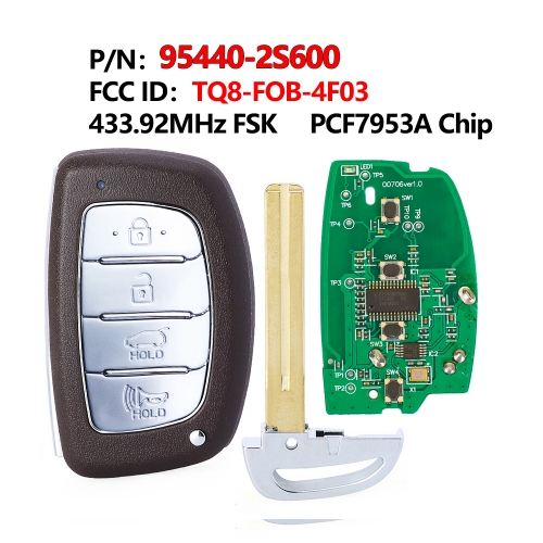 Car Remote Control Smart Key For Hyundai IX35 TUCSON P/N: 95440-2S600 7953A Chip