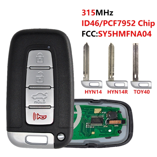 3+1 BTN Remote Smart Key 315Mhz For Kia Forte Soul Rio Borrego Sorento SY5HMFNA04