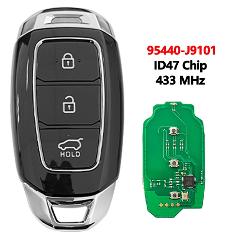 Smart Remote Control Car Key for Hyundai Kona 2018 2019 2020 2021 2022 Fob 433MHz P/N : 95440-J9101 TQ8-FOB-4F19