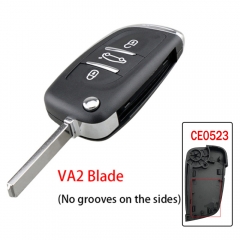 Remodeling  DS Style 3BTN Key Shell For Peugeot Citron （3B+0523+VA2)