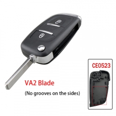 Remodeling  DS Style 2BTN Key Shell For Peugeot Citron （0523+VA2)