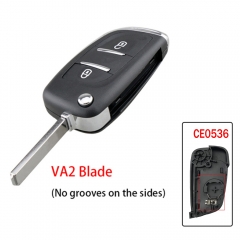 Remodeling  DS Style 2BTN Key Shell For Peugeot Citron （0536+VA2)