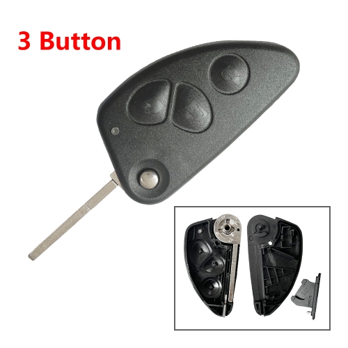 3 Button Flip Remote Key Case For Alfa Romia Type#1