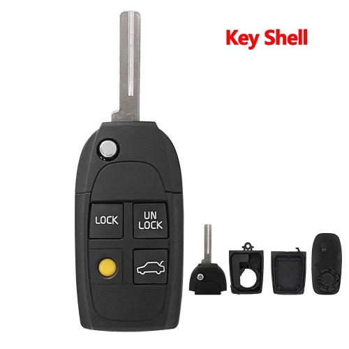 Remodling Style  4 Button Flip remote  key shell  for Volvo #4