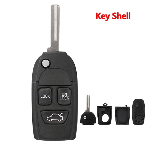 Remodling Style  3 Button Flip remote  key shell  for Volvo #2