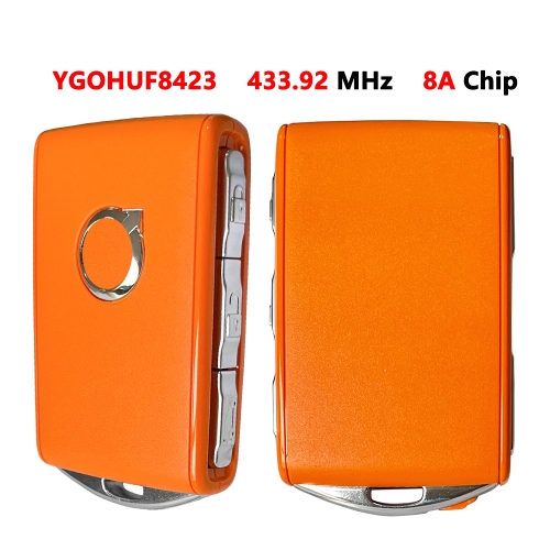 Original Smart Remote Key Car Keyless 433Mhz with 8A Chip for VOLVO Yellow Case