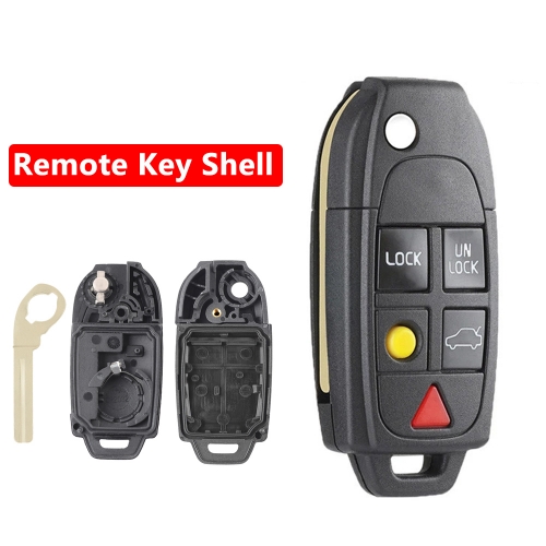 Original Style  5BTN Flip remote  key shell  For volvo