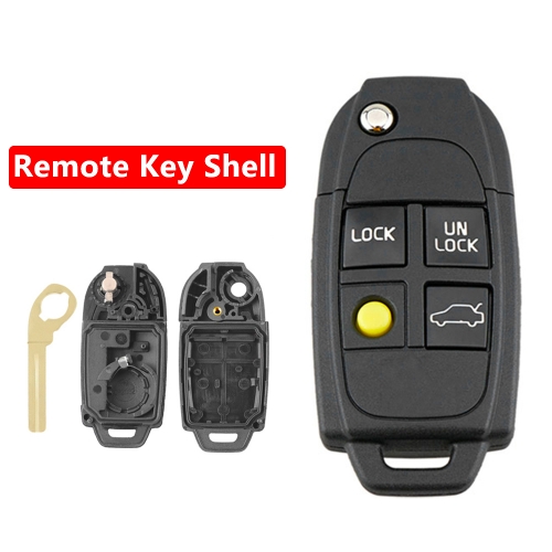Original Style 4BTN Flip remote  key shell  For volvo