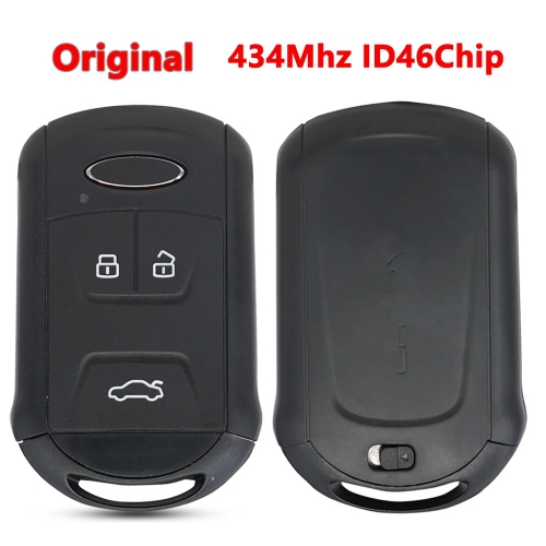 Original 3 Button Car Keyless Smart Remote Key 434Mhz ID46 Chip for Chery Tiggo 5 Tiggo 7 Tiggo 8 Arrizo 5 6 7 Intelligent Remote Key