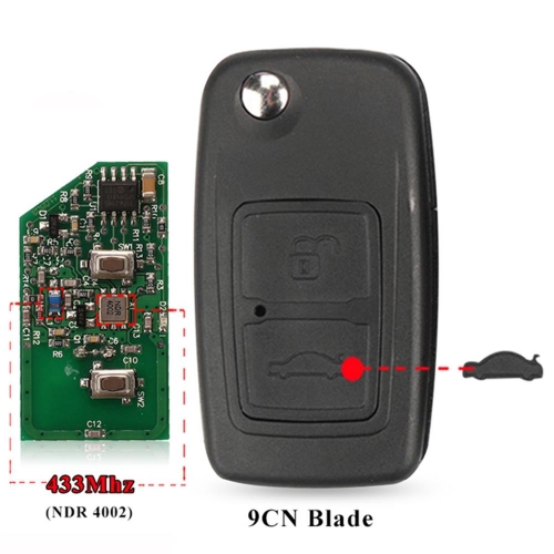2 Buttons(Trunk) Remote Key 433 MHz With ID46 Chip 9CN A21 Blade For Chery A3 A5 Tiggo Fulwin Cowin EASTER