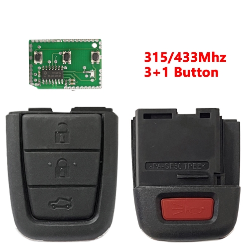(315/433Mhz) 3+1 Button  Remote Key for Chevrolet