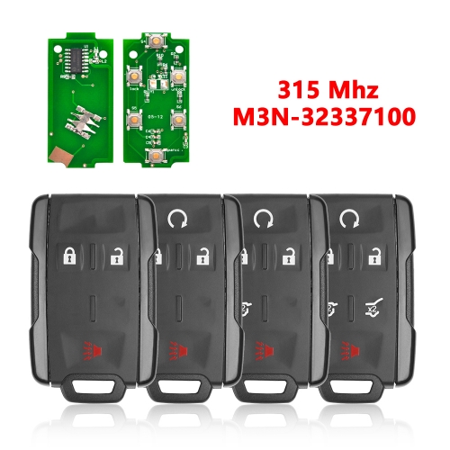 (315Mhz) M3N-32337100 3/4/5/6 Buttons Smart Card Key for Chevrolet