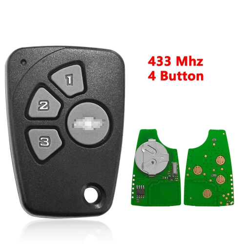 (433Mhz) 4 Buttons Remote Control Key for Chevrolet
