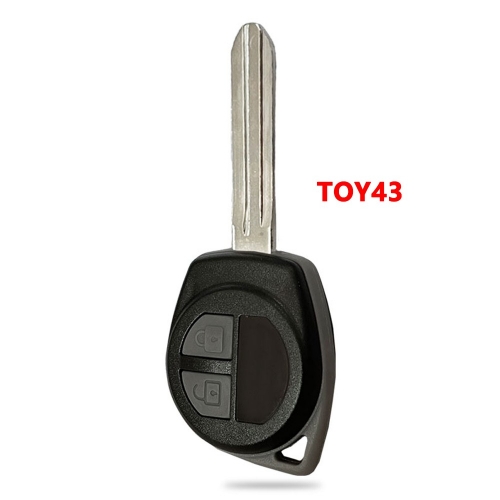 2Btn Remote Key Shell For Suzuki With Rubber Pad TOY43 Blade