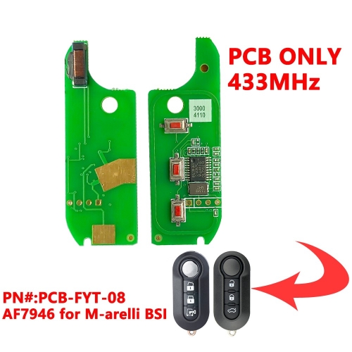 (433Mhz)3 Buttons PCF7946 Chip Flip Remote Key PCB for Fiat M system