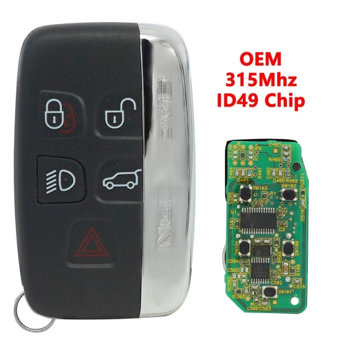 (315Mhz)Original 5 Buttons ID49 Chip Smart Car Key for Landrover