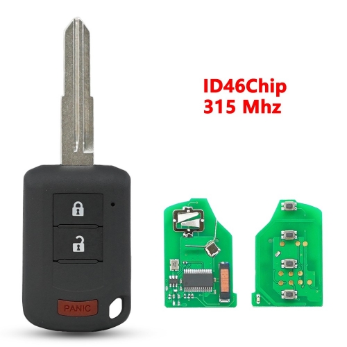 (315Mhz)2+1 Buttons ID46 Chip Remote Key for Mitsubishi