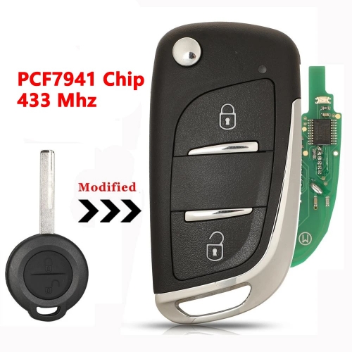 (433Mhz)2 Buttons ID46 Chip Upgraded Remote Key for Mitsubishi
