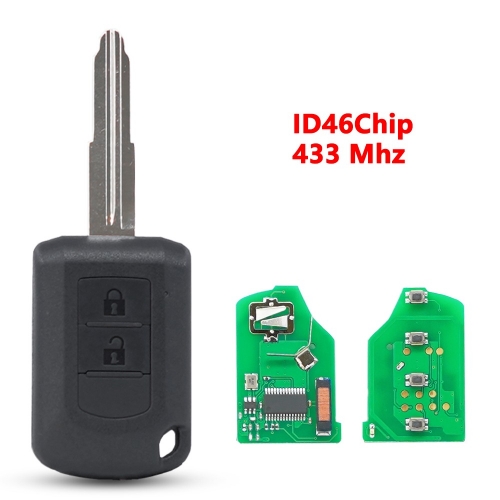 (433Mhz)2 Buttons ID46 Chip Remote Key for Mitsubishi