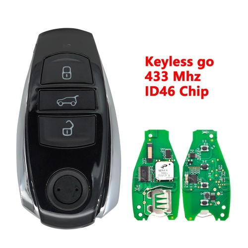 (433Mhz)3 Buttons ID46 Chip Smart Car Key for VW Tourage